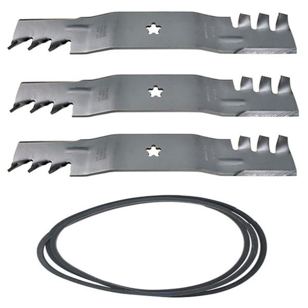 Aic Replacement Parts 1 New Deck Belt & Toothed Mulching Blade Kit Fits Husqvarna 54 Decks 187254-Toothed-BeltSet - main